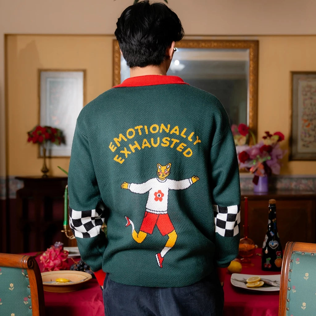 Emotionally Exhausted Knitted Sweater