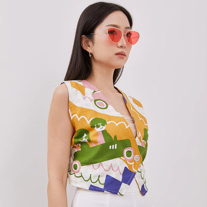 LAURICE VEST - KHAOYAI ORANGE