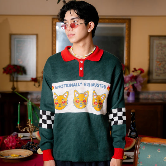 OH.IRV - Emotionally Exhausted Knitted Sweater