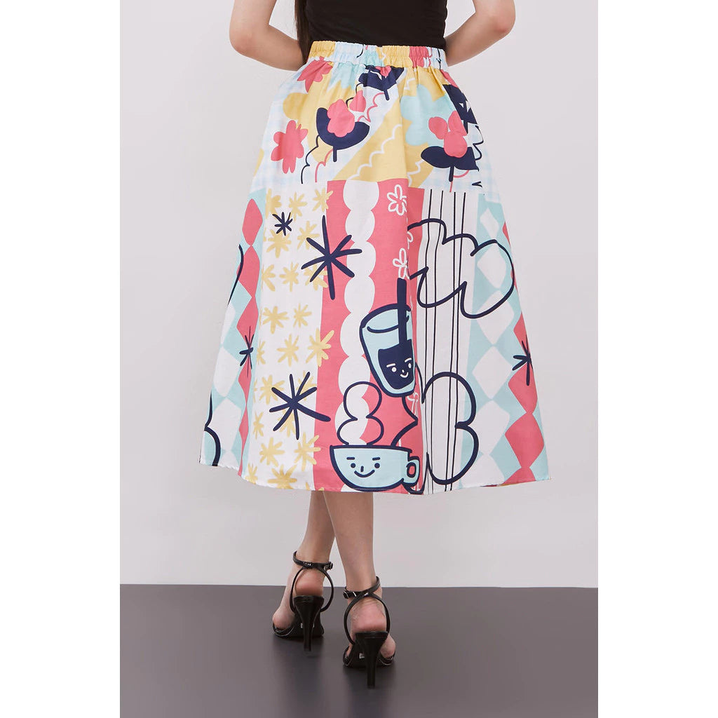 LEORA FLARE SKIRT - KHAOYAI PINK